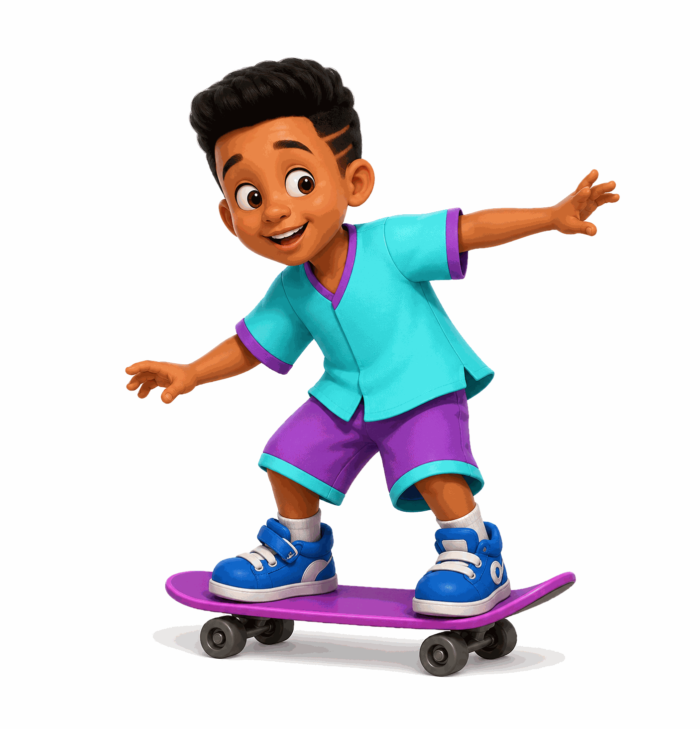 Modern interpretierte KI-generierte Figur als Gegenstück zur historischen Clipart